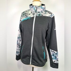 Lethal X Choko Snap On Women’s Jacket Gray Blue Camo Softshell Canada Medium